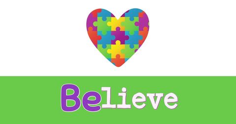 Colorful Heart of Puzzle Pieces for Autism Awareness - Download Free Stock Images Pikwizard.com