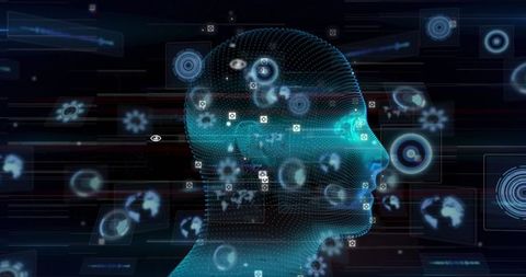 Digital Human Interface with Global Data Connections - Download Free Stock Images Pikwizard.com