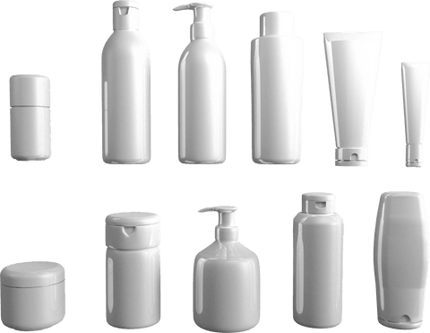 collection of white plastic container designs on transparent background - Download Free Stock Videos Pikwizard.com