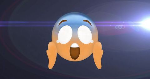 3d emoji displaying shocked expression with hands on cheeks