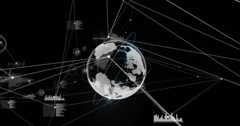 Global Networking and Data Processing Concept on Digital Globe - Download Free Stock Images Pikwizard.com