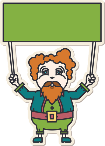 character holding green banner on transparent background - Download Free Stock Videos Pikwizard.com