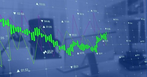 Dynamic Financial Growth Chart with Office Background - Download Free Stock Images Pikwizard.com