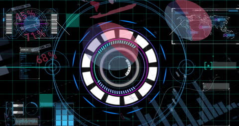 Futuristic Data Interface with Scanning Animation