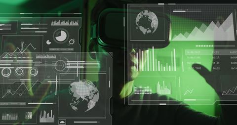 Futuristic Network Data Analysis with VR Technology - Download Free Stock Images Pikwizard.com