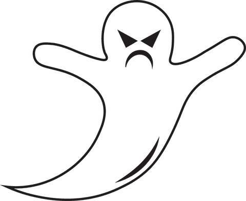 angry ghost outline illustration on transparent background - Download Free Stock Videos Pikwizard.com