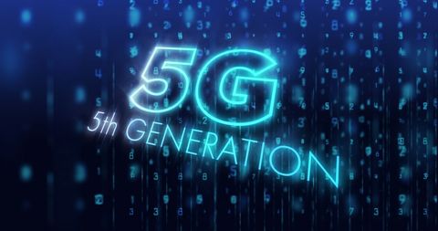 5G Network Digital Communication Concept with Glowing Numbers - Download Free Stock Images Pikwizard.com