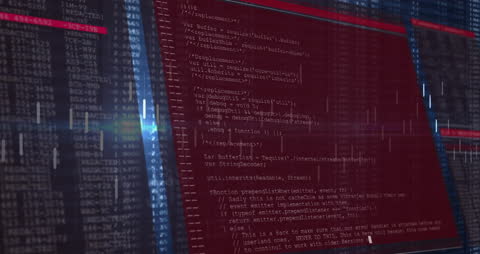 Digital Data Animation with Financial and Code Elements