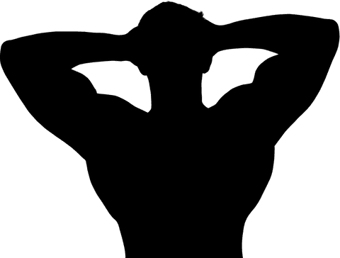 Rear View Athlete With Transparent Background Reaches Above Head