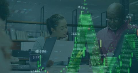 Diverse Team Analyzing Financial Data in Modern Tech Office - Download Free Stock Images Pikwizard.com