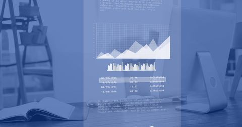 Financial Data Processing on Office Computer Screen Virtual Display - Download Free Stock Images Pikwizard.com