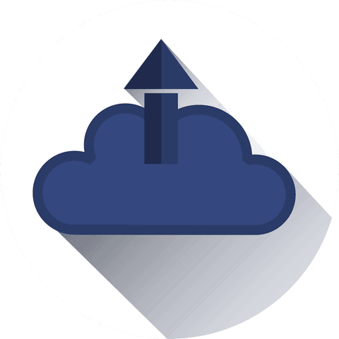 Digital Cloud Symbol with Arrow on Transparent Background - Download Free Stock Videos Pikwizard.com