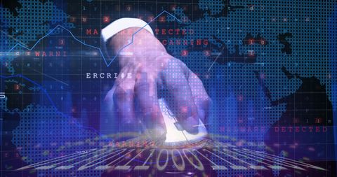 Cybersecurity and Digital Threat Data Visualization - Download Free Stock Images Pikwizard.com