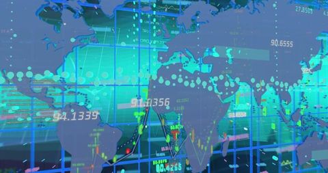 Global Data Analysis and Digital Technology Concept