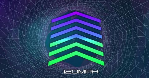 Futuristic Digital Speed Display with Illuminated Arrows - Download Free Stock Images Pikwizard.com