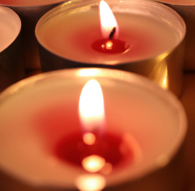 Close up of candles on black background with copy space - Download Free Stock Photos Pikwizard.com