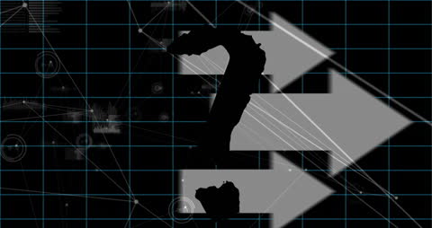 Data Processing Technology with Arrows Illustrations