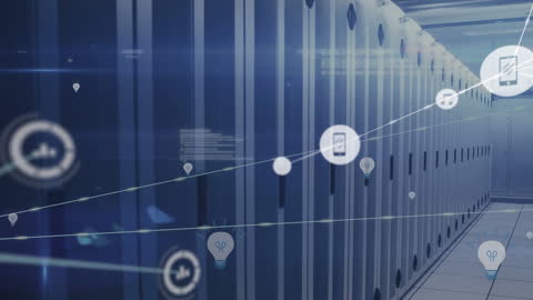 Global Communication Network in Modern Server Room