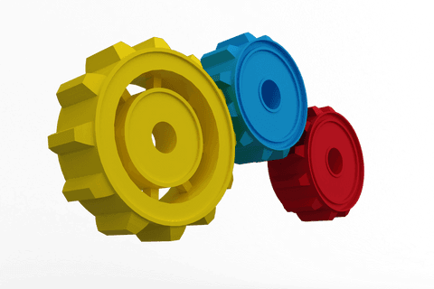 three cogs illustration with transparent background for workflow concept - Download Free Stock Videos Pikwizard.com