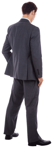 Transparent Suit-Wearing Businessman Posing with Hand on Hip