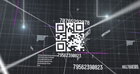 Digital Cybersecurity Grid with QR Code in Network - Download Free Stock Images Pikwizard.com