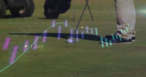 Golfer Putting with Data Insights on Green