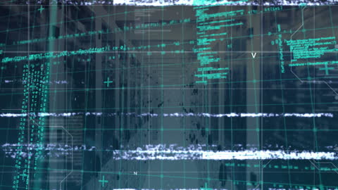 Interference and Data Processing in Server Room Animation