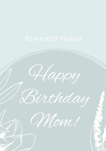 Elegant Floral Birthday Greeting Card for Mothers - Download Free Stock Templates Pikwizard.com