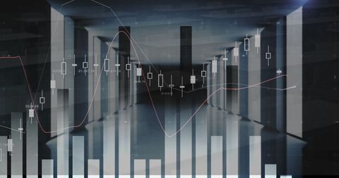 Abstract Financial Data Overlay in Futuristic Space - Download Free Stock Images Pikwizard.com
