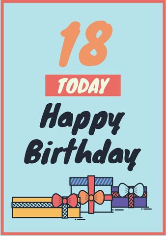 18th Birthday Festive Greeting with Vibrant Gift Boxes - Download Free Stock Templates Pikwizard.com