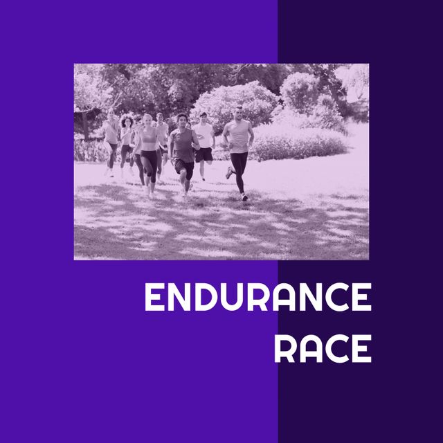 Diverse Group Running in Endurance Race Event - Download Free Stock Templates Pikwizard.com