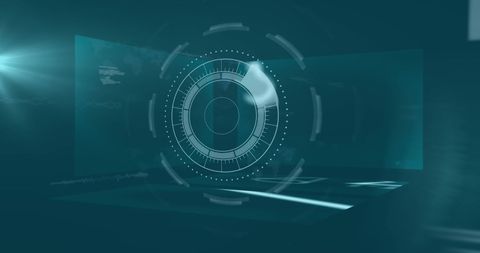 High-Tech Futuristic Digital Interface with Data Graphics - Download Free Stock Images Pikwizard.com
