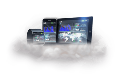 futuristic transparent tech gadgets in cloud computing concept - Download Free Stock Videos Pikwizard.com