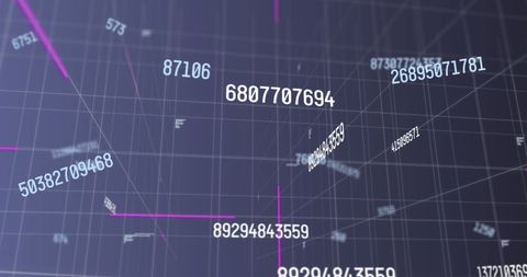 Dynamic Grid of Changing Numbers on Blue Background - Download Free Stock Images Pikwizard.com