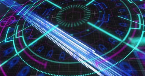 Abstract Digital Interface Depicting Scope Scanning and Data Flow - Download Free Stock Images Pikwizard.com
