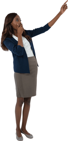 confident businesswoman surprising audience with a presentation, transparent background - Download Free Stock Videos Pikwizard.com