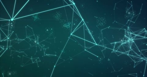 Abstract Digital Network on Gradated Green Background - Download Free Stock Images Pikwizard.com
