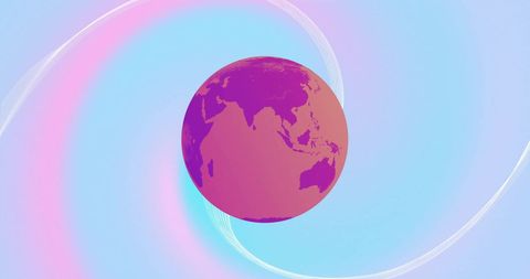 Earth with Vivid Colors and Abstract Background