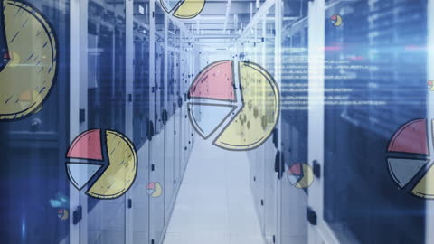 Animation of Data Processing in Modern Server Room Environment
