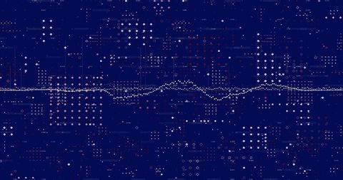 Abstract data network with blue background