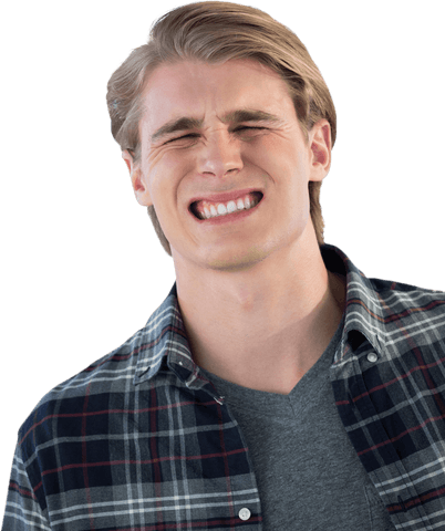 man gritting teeth eyes closed transparent background - Download Free Stock Videos Pikwizard.com