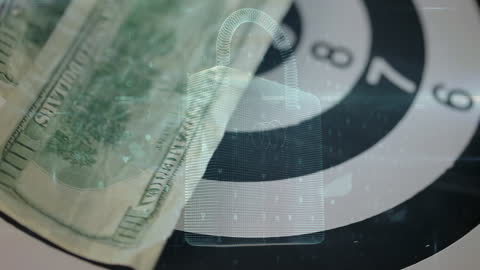 Financial Security and Digital Encryption Concept