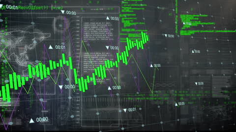 Digital Finance Data Analytics and Global Stock Market Concept