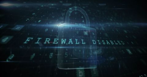 Cyber Security Breach Showing Firewall Disabled and Malware Attack - Download Free Stock Images Pikwizard.com