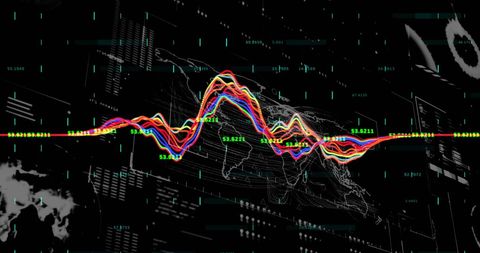 Global Data Processing on World Map Background - Download Free Stock Images Pikwizard.com