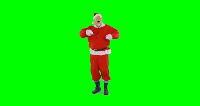 Jolly Santa Claus Dancing Against Green Screen Background - Download Free Stock Images Pikwizard.com
