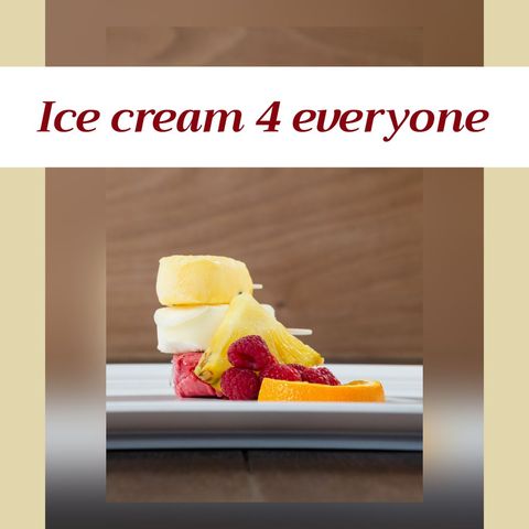 creative ice cream day celebration with fresh fruits - Download Free Stock Templates Pikwizard.com