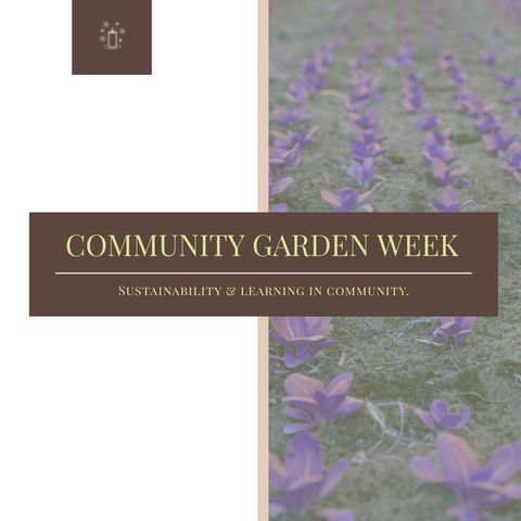 community garden week event announcement with seedlings - Download Free Stock Templates Pikwizard.com
