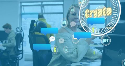 Digital Innovation in Modern Workspace with Crypto Focus