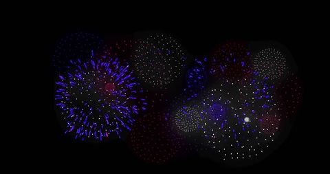 Digital Fireworks Explosion Against Black Sky - Download Free Stock Images Pikwizard.com